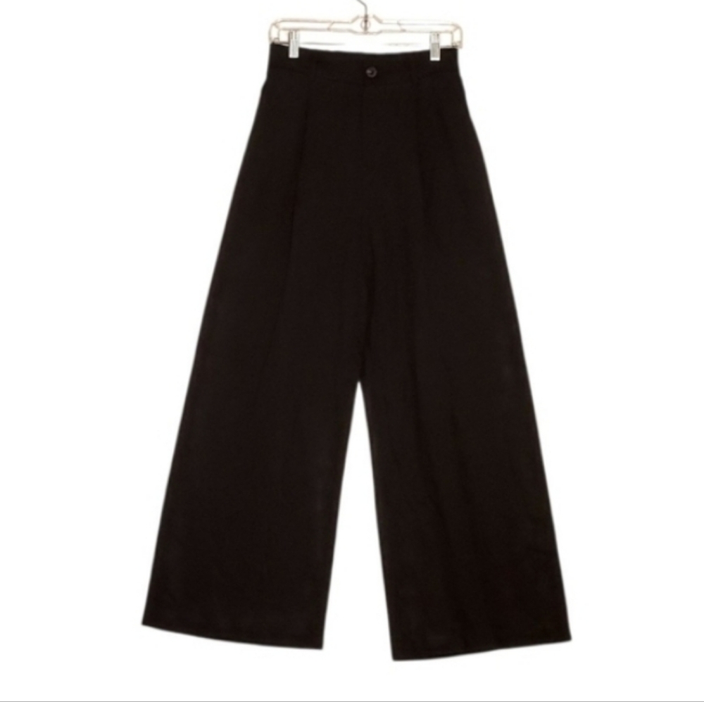 New Women's‎ Commense Black Wide Leg Silky Soft Pants Trousers Size Medium NWT